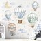 Watercolor Hot Air Balloon Wall Stickers Star Moon Cloud Balloons Pee (Multi)